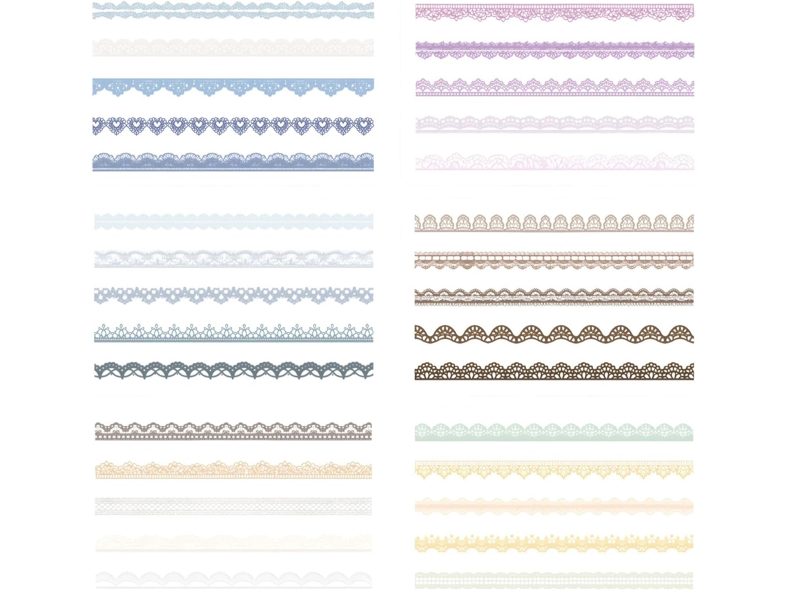 Adesivos florais para embrulho, 6 peças, à prova d'água, para projetos de artesanato, scrapbooking, diários, álbuns e muito mais.