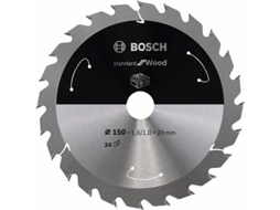 Disco de Serra Circular BOSCH Standard para Madeira Para Serras a Bateria 150x1.6/1x20 T24 para Serras Circulares Manuais