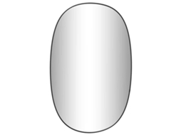Wall Mirror, Wall Mirrors Vidaxl Preto Vidro (80 X 50 Cm)