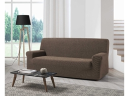 Capa de Sofá Extensível Estoralis Protetor de Sofá Orion 4 Lugares 210 X 240 Cm. Castanho (Outlet Caixa Aberta)