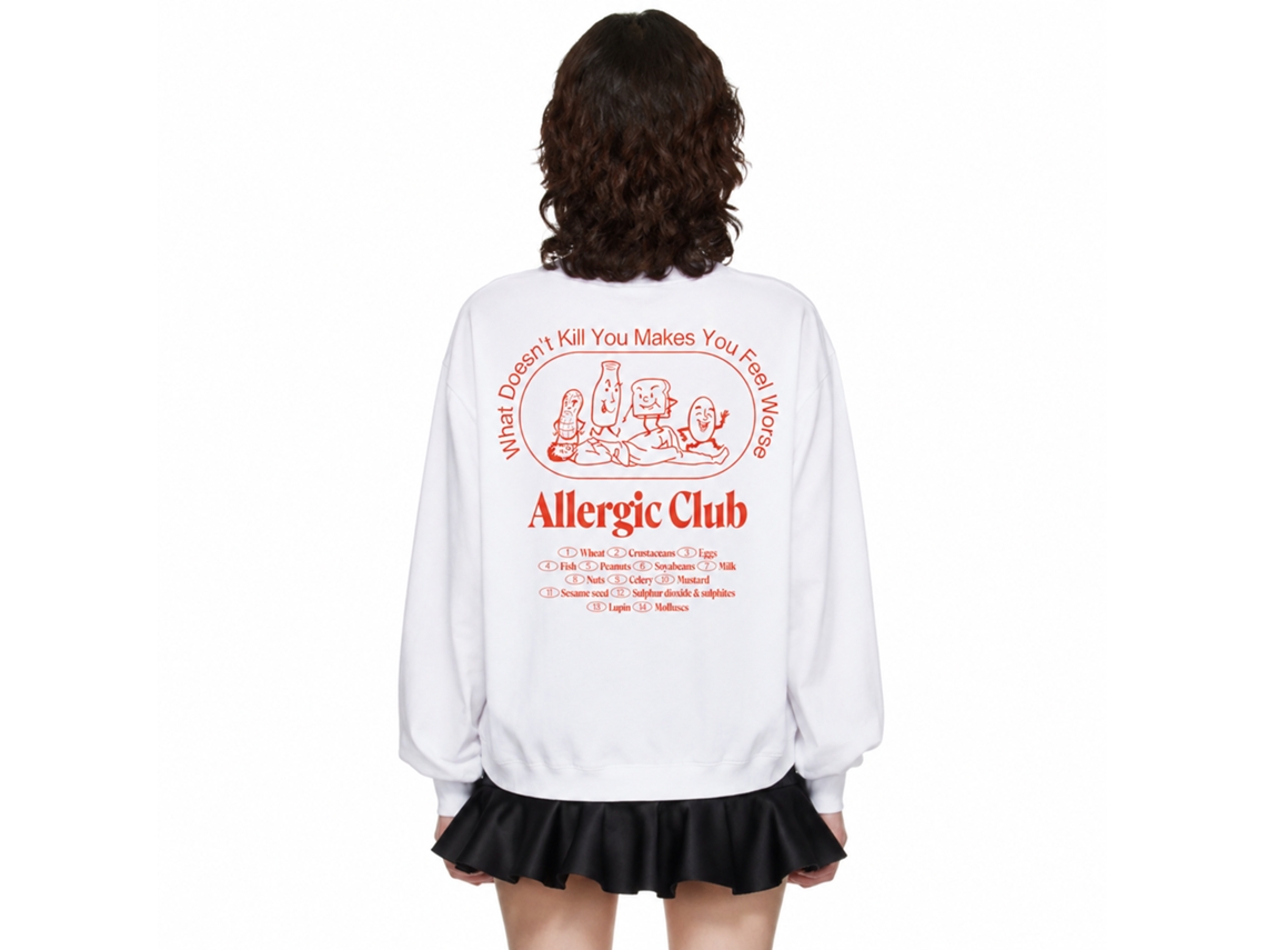 Rockinstone Allergic Club Sweatshirtdouble-sided Print Unique Designer Style