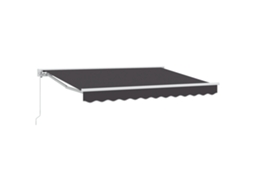 Conjunto 1 Toldo Retrátil Vidaxl Antracite Alumínio (250 X 200 Cm)
