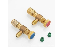 Adaptador de válvula de refrigerante R410a R22, herramienta de aire acondicionado 1/4", seguro para casa, 2pcs | S/MARCA