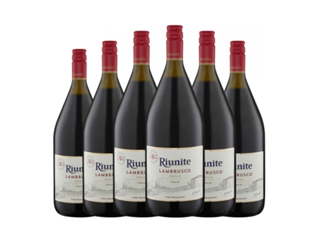 Vinho RIUNITE Rosso Lambrusco Emilia Romagna Garrafa Magnum (1.5 L - 6 Unidades)