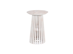 Mesa Lateral Mindi Branca Decapé 40x40x60cm ALEXANDRA HOUSE LIVING