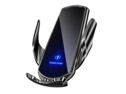 Suporte Smartphone Carro Carregamento Sem Fio Sensor Infravermelho Yizhood Preto
