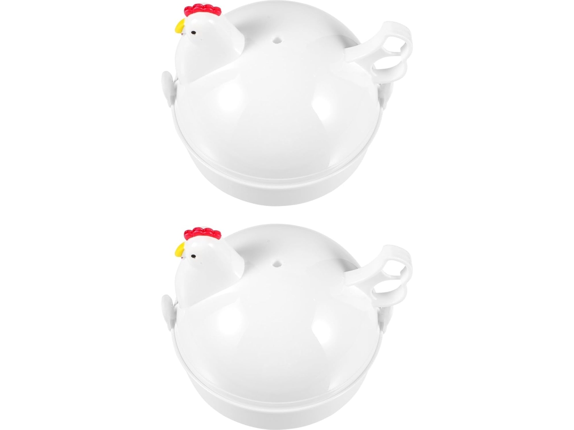 Fogão De Ovos Micro-ondas 2 Peças, Vaporizador Plástico Para Forno Ferramenta Cozimento Café Da Manhã