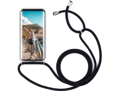 Capa Xiaomi Redmi Note 4X HONGWE. Com corda Transparente, Preto