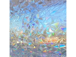 Película Para Janela Blue Dream 44, 5 X 200 Cm Com Efeito Arco, Íris 3d E Proteção Uv