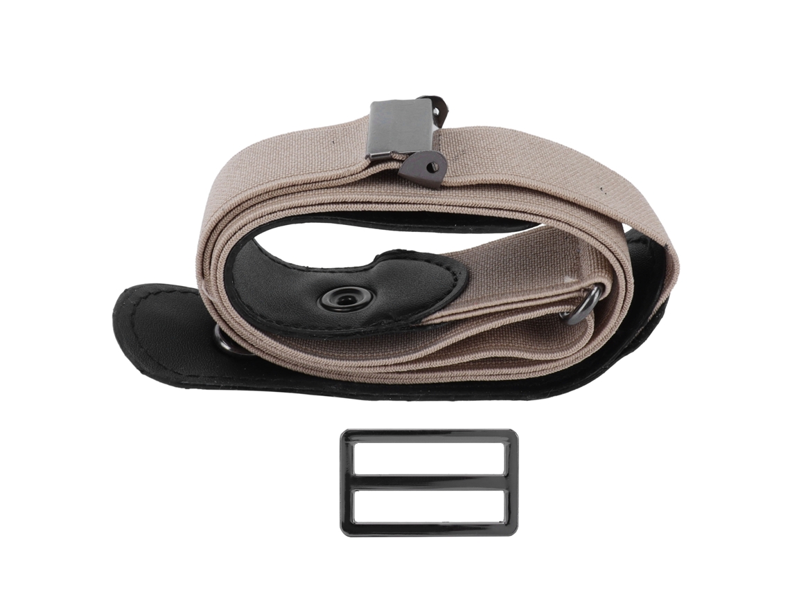 Cinto Elástico Para Calças Jeans Moda Com Fivela Khaki Unissex Acessório