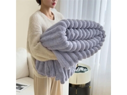 Cobertor de Pelúcia Artificial Quentinho com Estampa Coelho Perfeito para o Outono Feito em Fleece Coral Macio