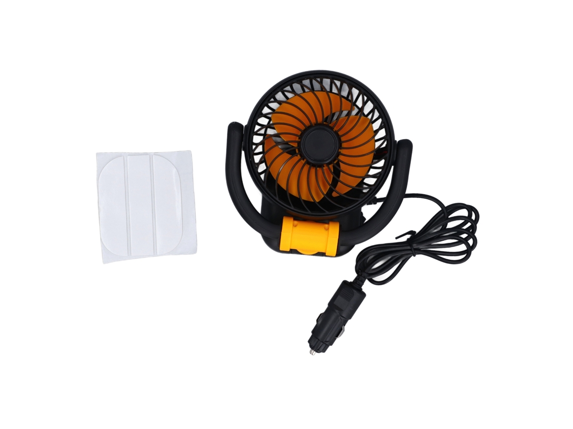 Ventilador de Carro Dc12v 2 Velocidades Giratório Silencioso