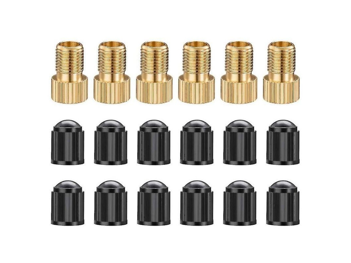 Adaptadores de Válvula Presta Schrader 6 Piezas S/MARCA