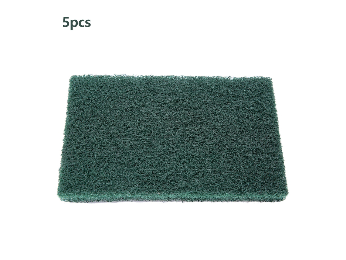 5pcs/set Esponja De Limpeza Abrasiva Industrial Escovadora Grossa Verde Para Acabamento