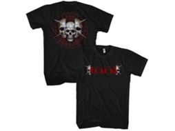 T-Shirt ROCK OFF Tool - Skull Spikes (Back Print) Preto (Tamanho: M)
