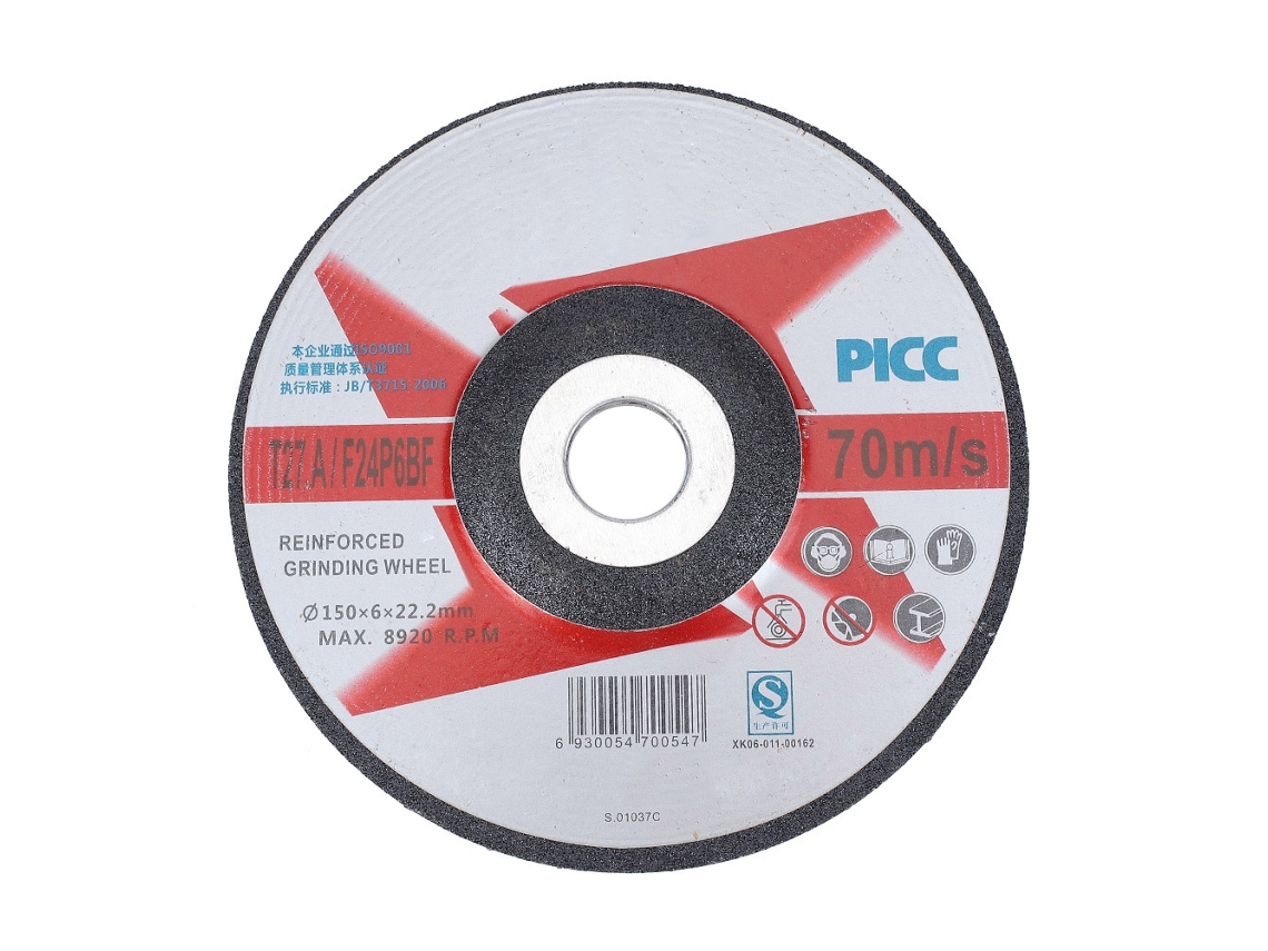 10 Peças De Disco De Lixa Resina Circular Para Esmeril Angular, Lixamento E Polimento De Metal (150x6x22mm)