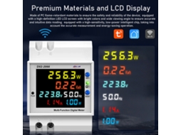Medidor Elétrico Inteligente Display Digital Din-rail Com Memória Falta Energia E Tuya App