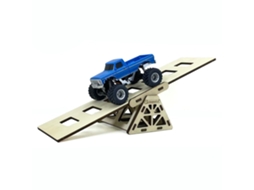 Conjunto 4 Peças Jiabaile 3601 3602 1/36 Mini Rc Car Crawler Scene Combo Circuito Obstáculos Madeira Laser P/ Microveículos Peças Diy 3600 MDUG
