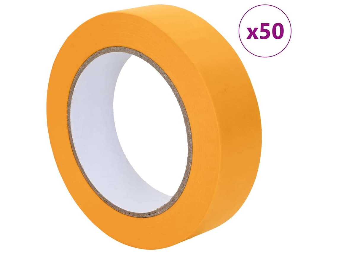 Conjunto 50 Fitas De Máscara Para Pintura Vidaxl Amarelo Papel