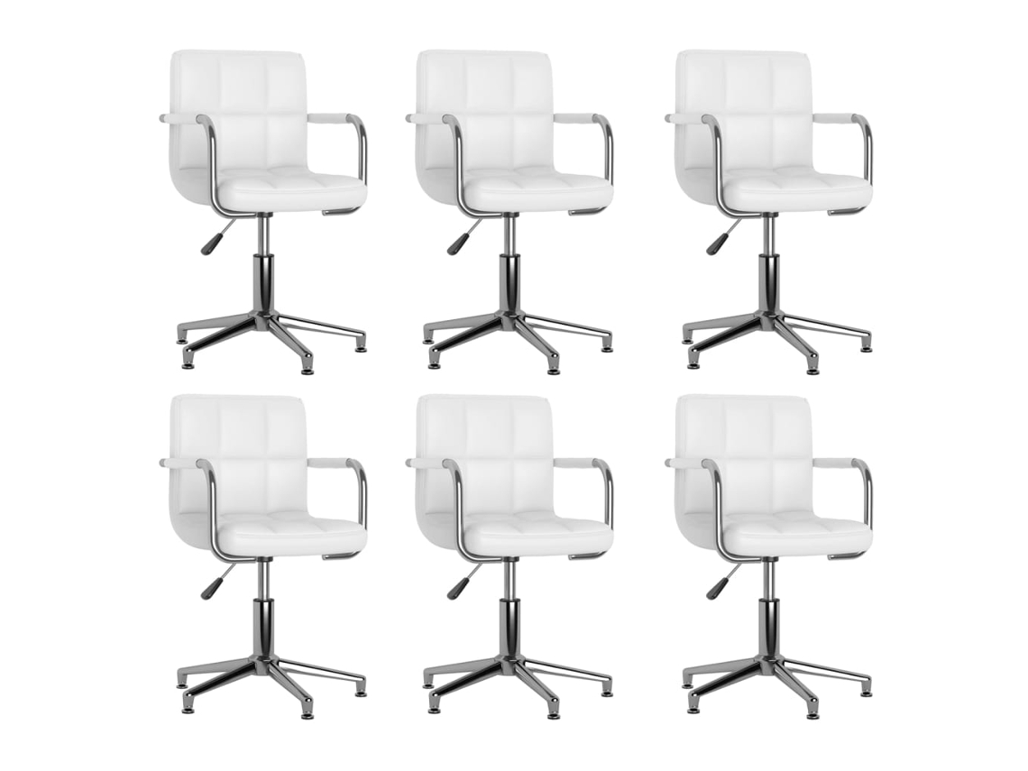 Swivel Dining Chair, Swivel Dining Chairs Vidaxl Branco Couro Artificial (n/a)