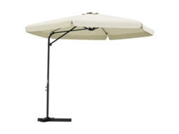 Maison Exclusive - Guarda-sol De Exterior Com Poste De Aço 300 Cm Branco Areia