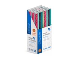 Pacote 50 Rolos Papel Presente Classic B 2m X 70cm Resistente Expositor - Fp Party Paper