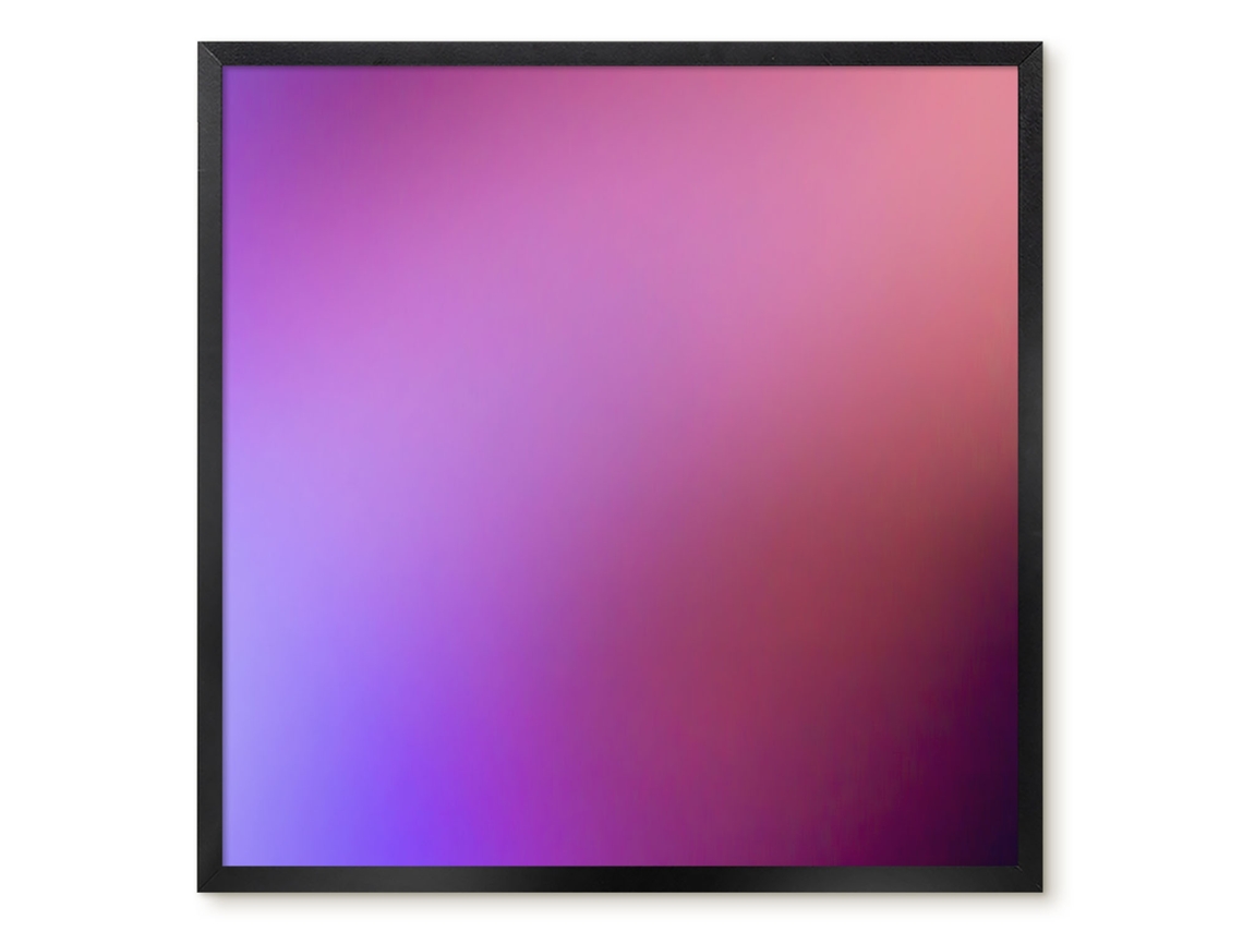 Quadro de vidro magnético com gradiente sutil para o hall Espelharte (50x50 cm)