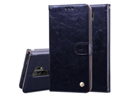 Capa De Couro Com Textura De Cera Oleada, Estilo Executivo, Para Xiaomi Redmi 9, Com Aba Horizontal, Suporte, Compartimentos Para Cartões E Carteira.