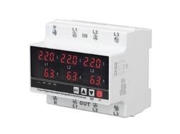 Yuru protetor de Subtensão Trifásico Ajustável 63a Rail Din Ac120v 300v com Proteção Contra Sobrecorrente e Display Digital