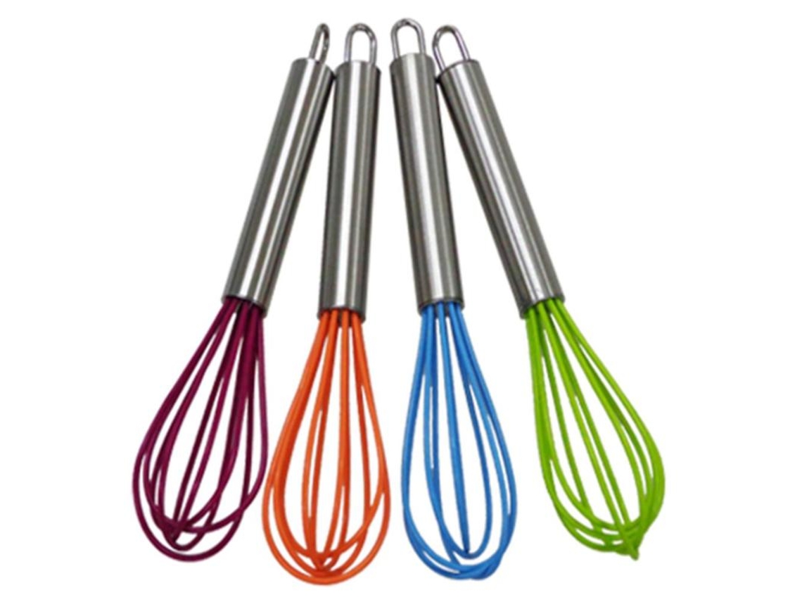 Batidor inoxidable silicona 30 cm