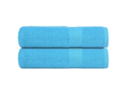 Vidaxl Toalhas De Banho Frogn 2pcs 70x140 Cm 360 G/m² Turquesa