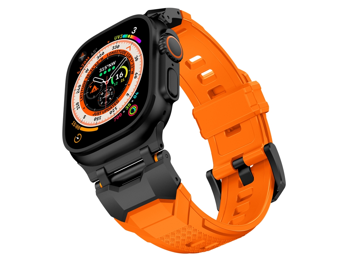 Bracelete para Apple Watch 42/44/45/49mm XIAOMOYU (preto Laranja)