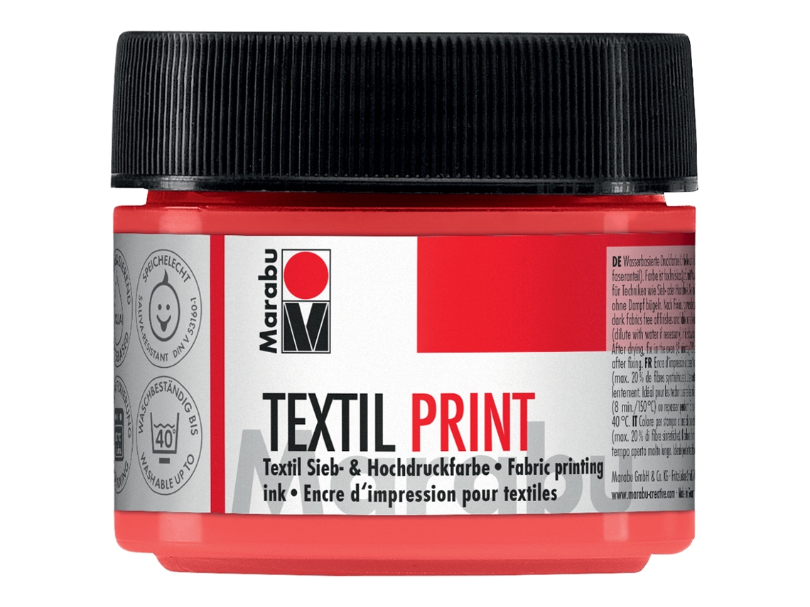 Tinta Têxtil MARABU Estampa Têxtil Ciano Primário 100 Ml