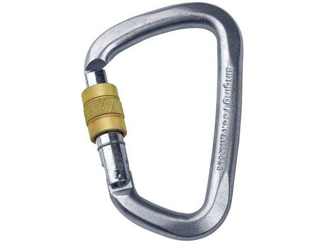 Mosquetão De Escalada SINGING ROCK D Steel Connector Screw (Dourado - Tamanho Único)