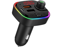 Transmissor Fm Bluetooth Yizhood C13 Pd18w Qc3.0 71 Cores U Disk Preto
