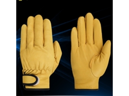 Luvas de Trabalho de Couro Resistente Ao Desgaste para Jardim e Trabalho Diário XXL Amarelo
