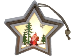 Decoração De Natal De Madeira / Sacola De Presente / Estrela / Árvore Para Pendurar