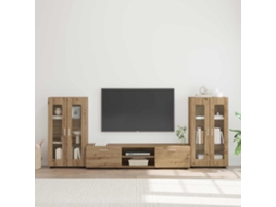 Vidaxl Conjunto De Móvel De Tv Florin 3 Unid. Carvalho Artesanal