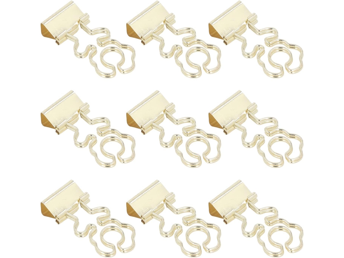 Conjunto De 100 Clipes Papel Vazados Em Metal Dourado, Com Forte Poder De Fixação, Ideais Uso Em Material De