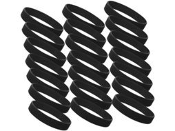 Conjunto de 50 pulseiras de silicone, flexíveis e elásticas, ideais para eventos esportivos, acessórios para