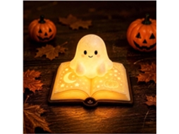 Luminária De Leitura Fantasma Halloween, Nova Versão De 2026com Fantasmas Fofos, Livro Mágico, Luz Noturna De Halloween