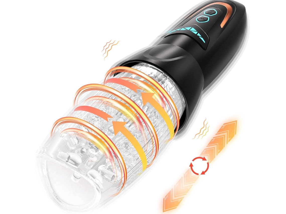 Masturbador Vibrador Elétrico Telescópico Rotativo Para Homens Adultos Cuich