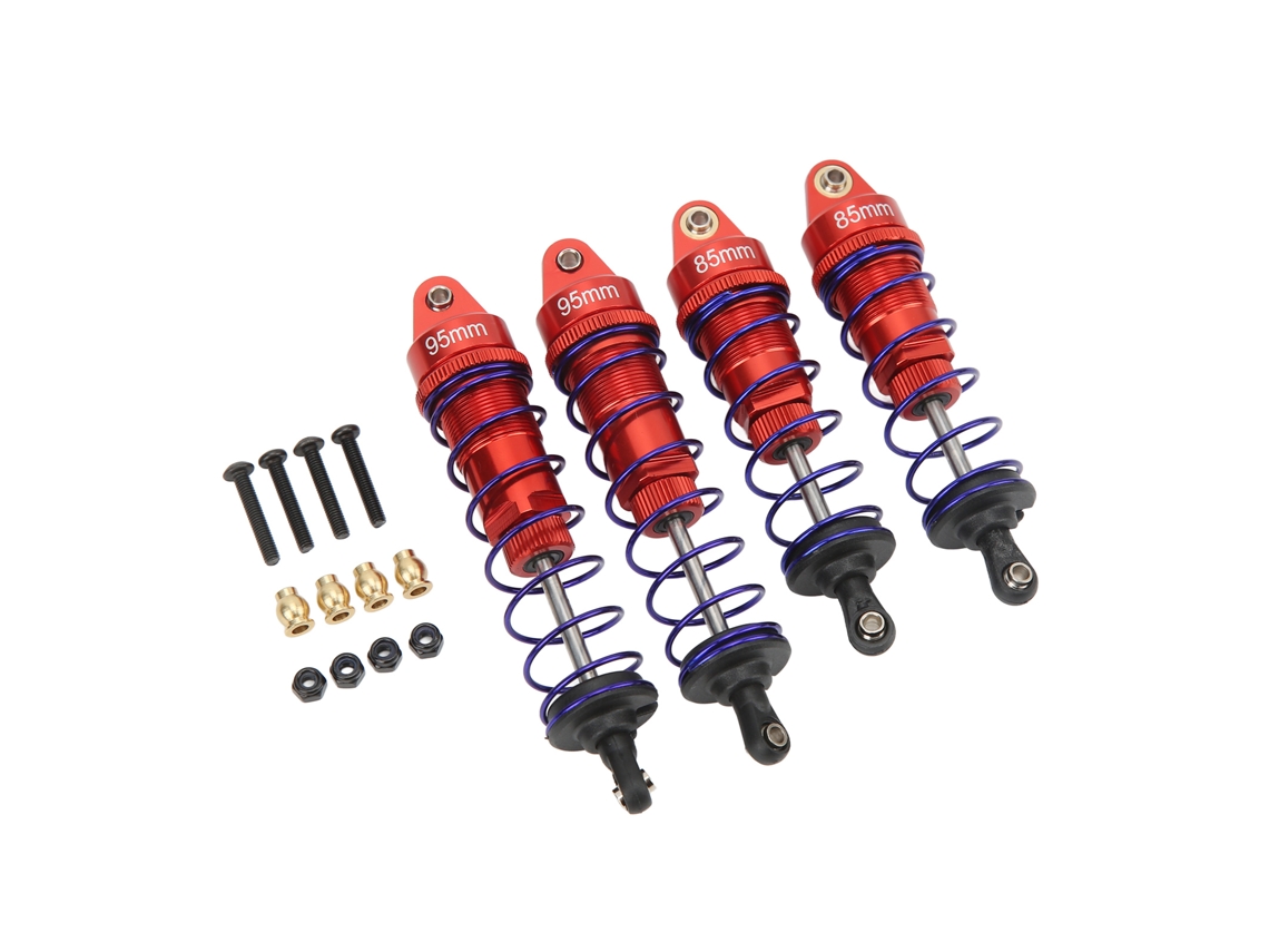 Mali amortecedor de Choque Rc Dianteiro Traseiro em Liga de Alumínio Peças de Upgrade para Carro Rc 1/10 Hsp Traxxas Vermelho