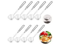 Cernidor de Aço Inoxidável com Mão de Silicone para Legumes Carnes Peixes 9 Peças | S/MARCA