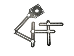 Regla Plegable De Aluminio Multifuncional Para Albañiles: Taladro Universal, Lineación Y Localización De Huecos Para Baldosas, Vidrio Y Arcilla
