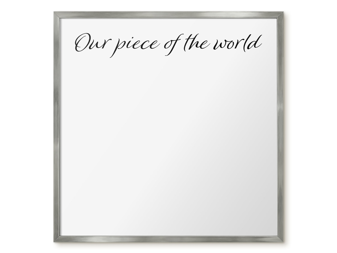 Quadro magnético de parede Nosso Pedaço do Mundo para o quarto Espelharte (50x50 cm)