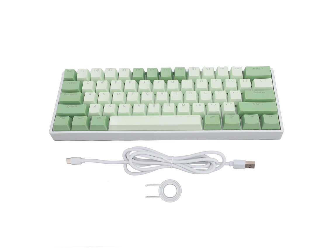 Aetheria teclado Mecânico 61 Teclas 60% 3 Modos Rgb Backlit Wireless 2.4g para Harmony os Android Ios