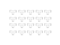 20 Peças Conector Rápido Neumático T De Redução De 3 Vias De Plástico Pbt Fittings Peg12-10