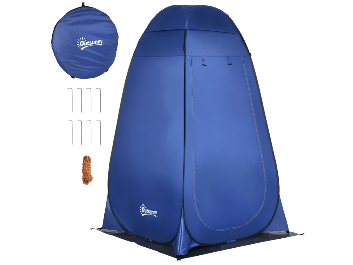 Tenda de banho para camping e praia BTFORUS com porta e bolsa