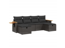 Garden Sofa Set, Garden Sofa Sets Vidaxl Preto Rattan / Vime (n/a)